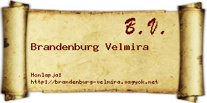 Brandenburg Velmira névjegykártya